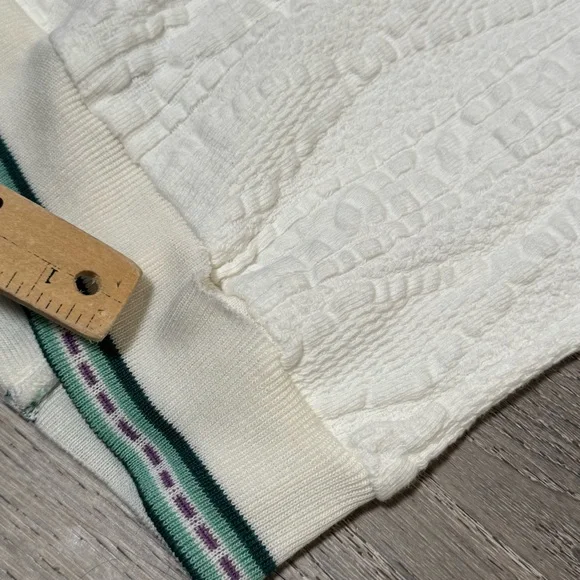 Vintage Varsity Tennis Cable Knit Toddler Cardigan button sweater - Picture 8 of 9